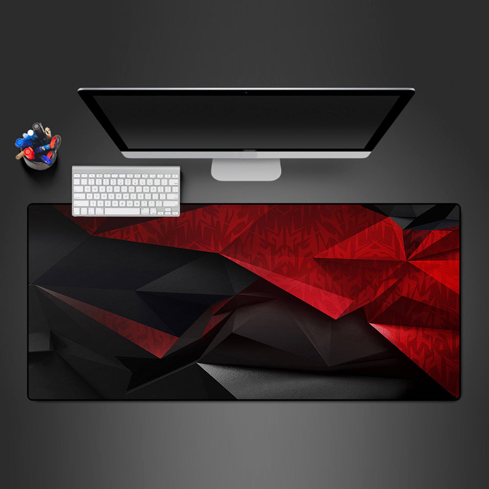 Stylish Red & Black Gaming Mouse Pad - M-XXL Size