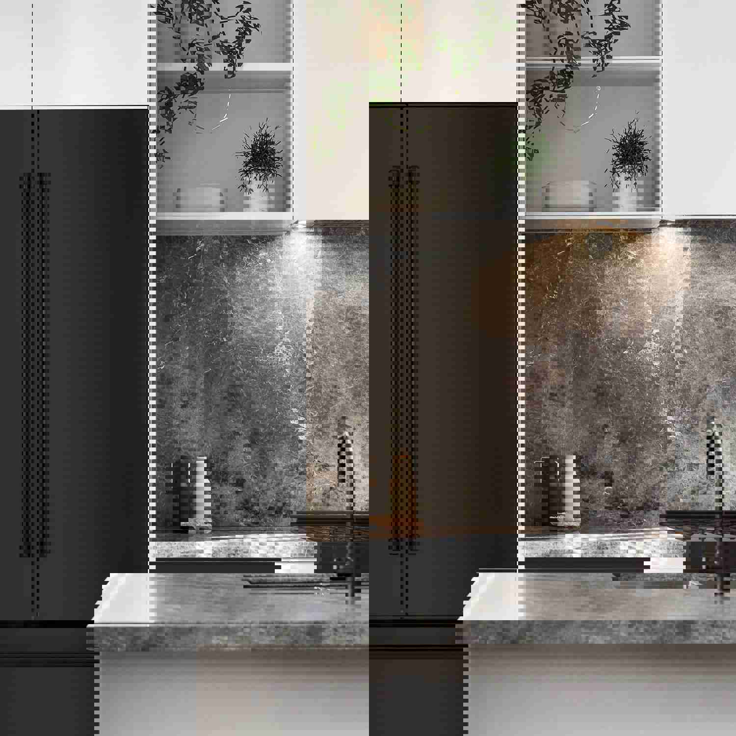 ZLINE 36" French Door Refrigerator with Ice Maker, Black Stainless Steel