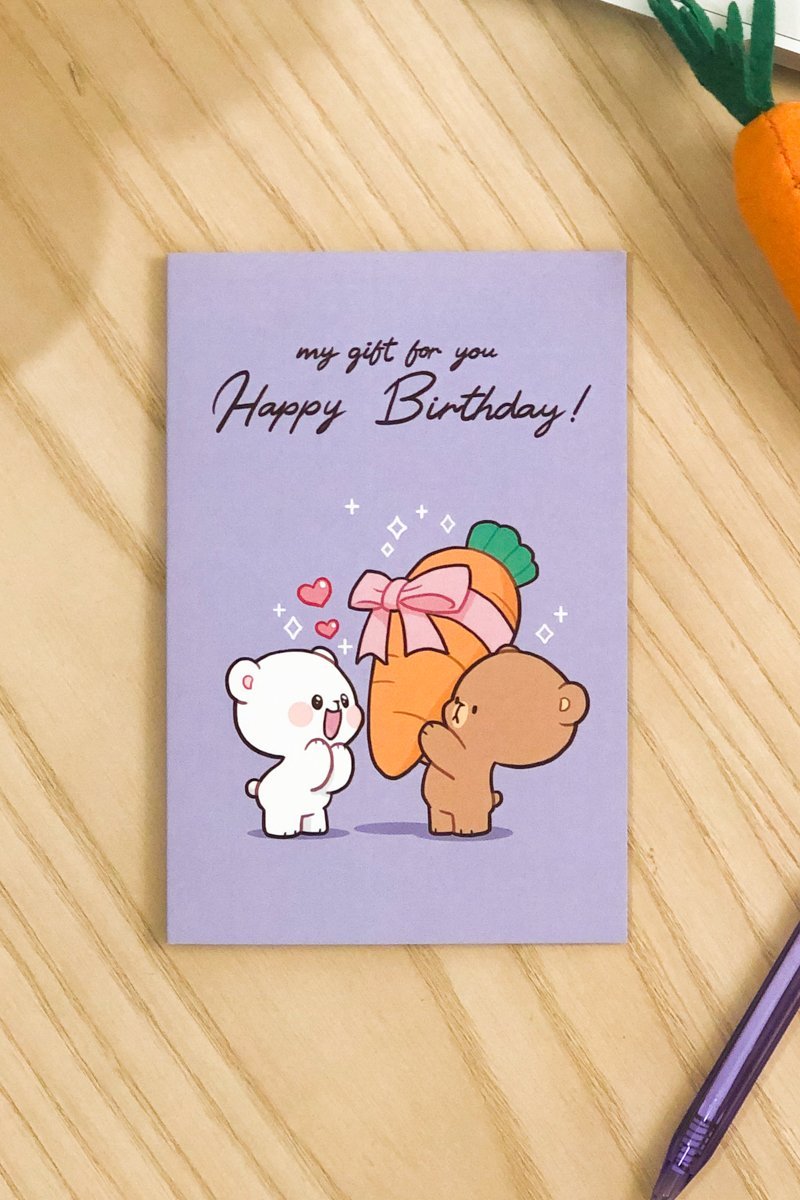 Charming Milk & Mocha Birthday Card - Ideal for All Ages