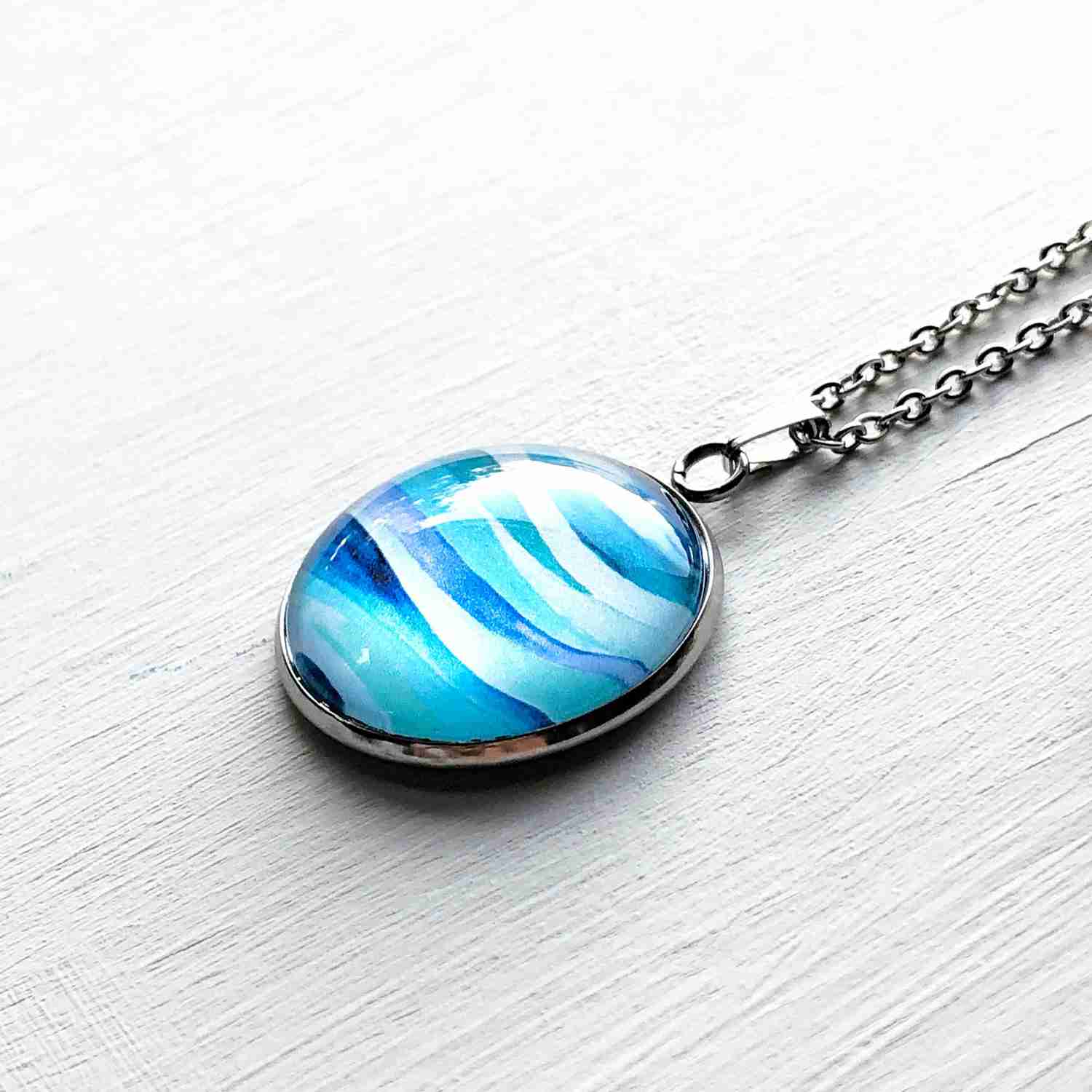 Original Artwork Seascape Pendant Necklace