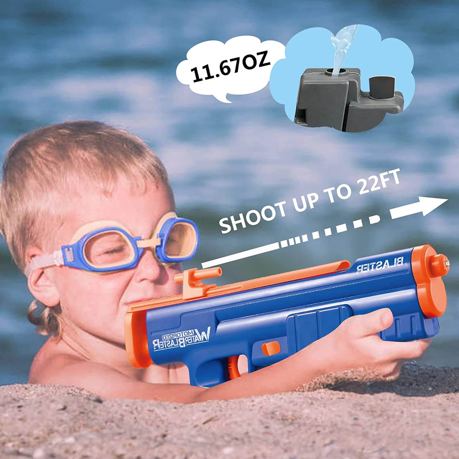 Upgraded Automatic Electric Water Gun - 375CC for Summer Fun
