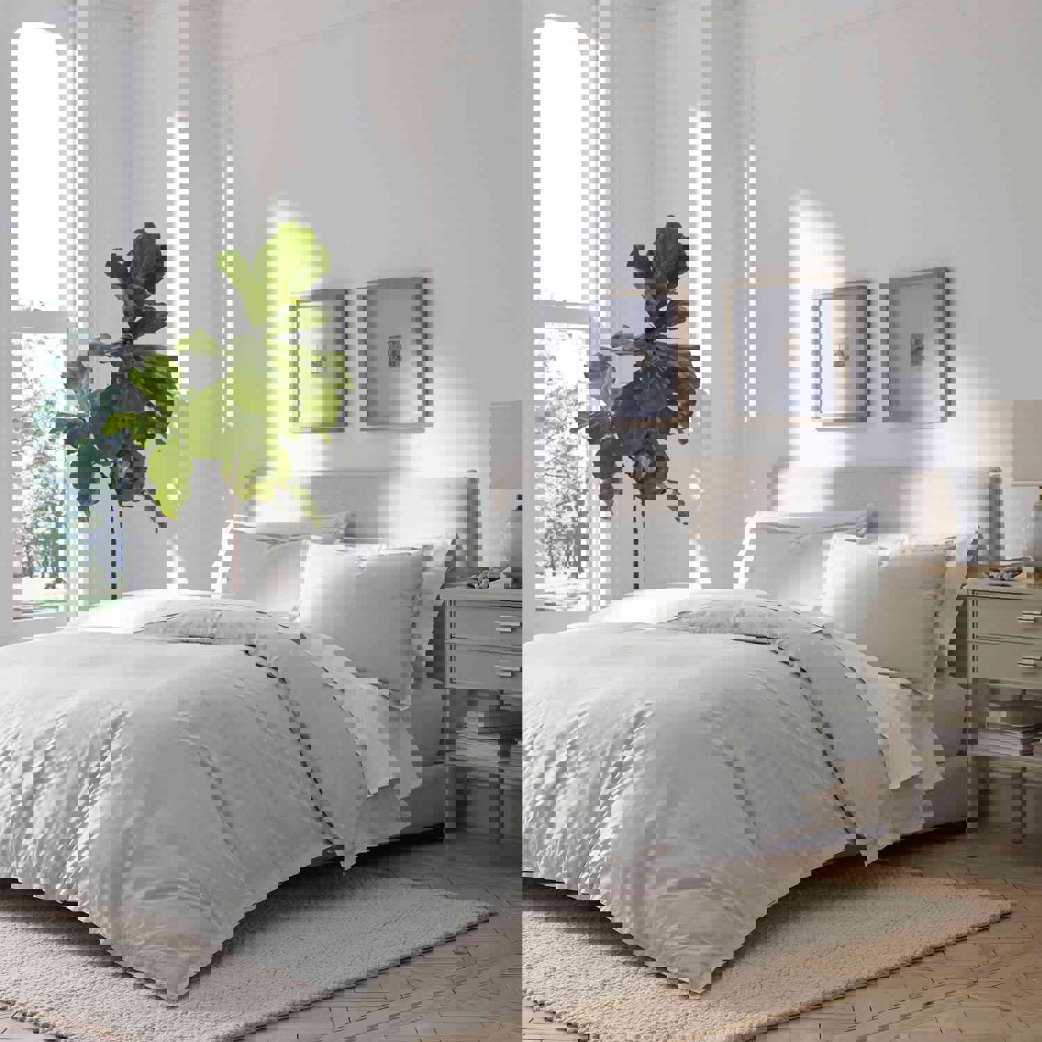 Martex Purity 300 Thread Count Comforter Set with SILVERbac Antimicrobial Technology - Full/Queen