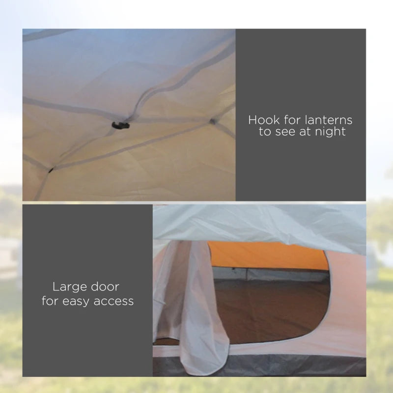 Outsunny 4-Person Waterproof and Sun-Blocking Camping Tent