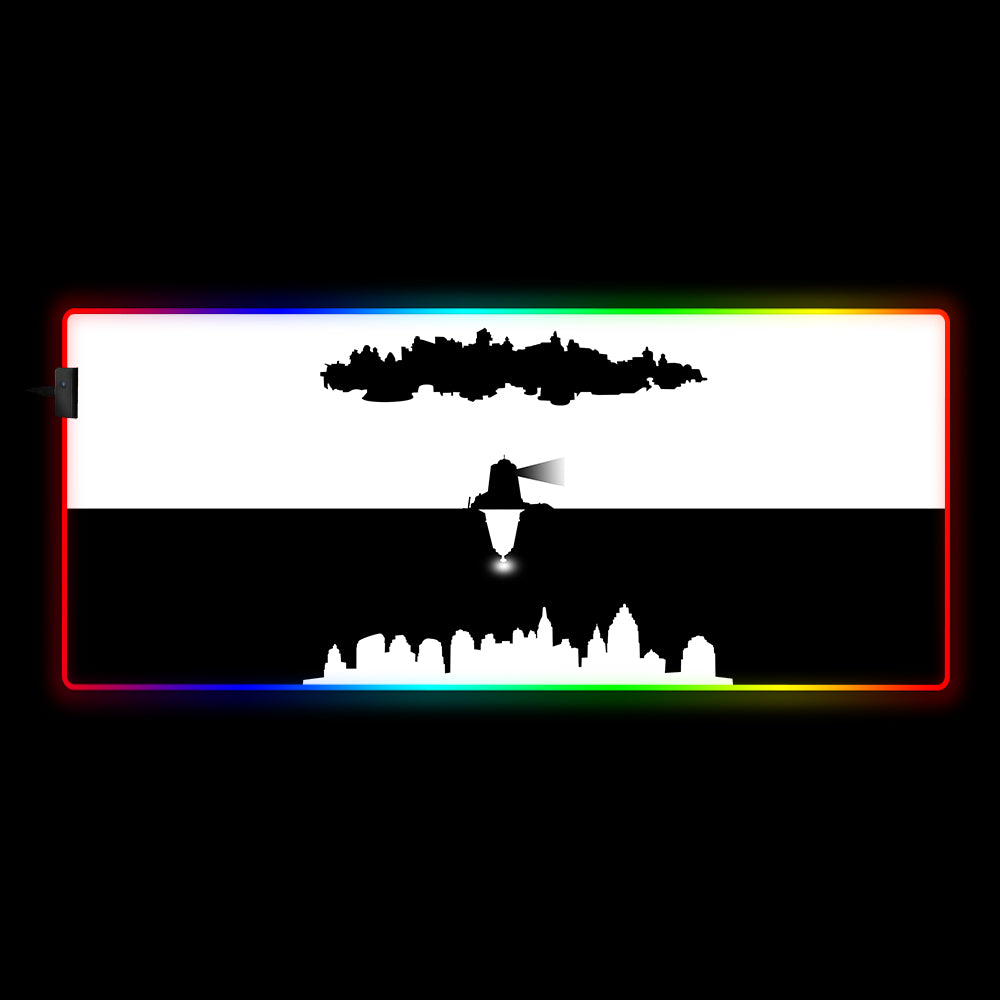 Bioshock Cities Design RGB Gaming Mouse Pad - M-XXL Size