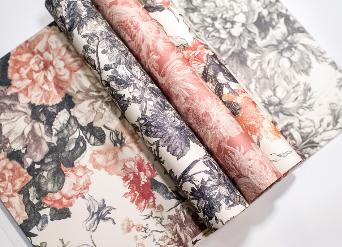 Floral Engravings - Patterned Tear-Out Paper Book