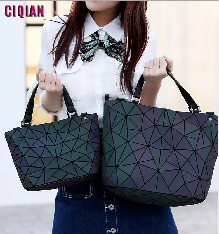 Stylish Women's Geometric Luminous Tote Bag