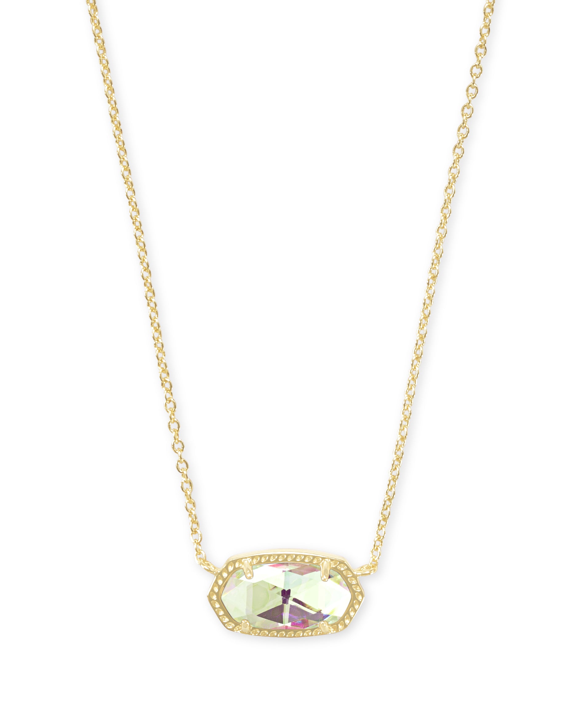 Kendra Scott Elisa Gold Pendant Necklace with Dichroic Glass