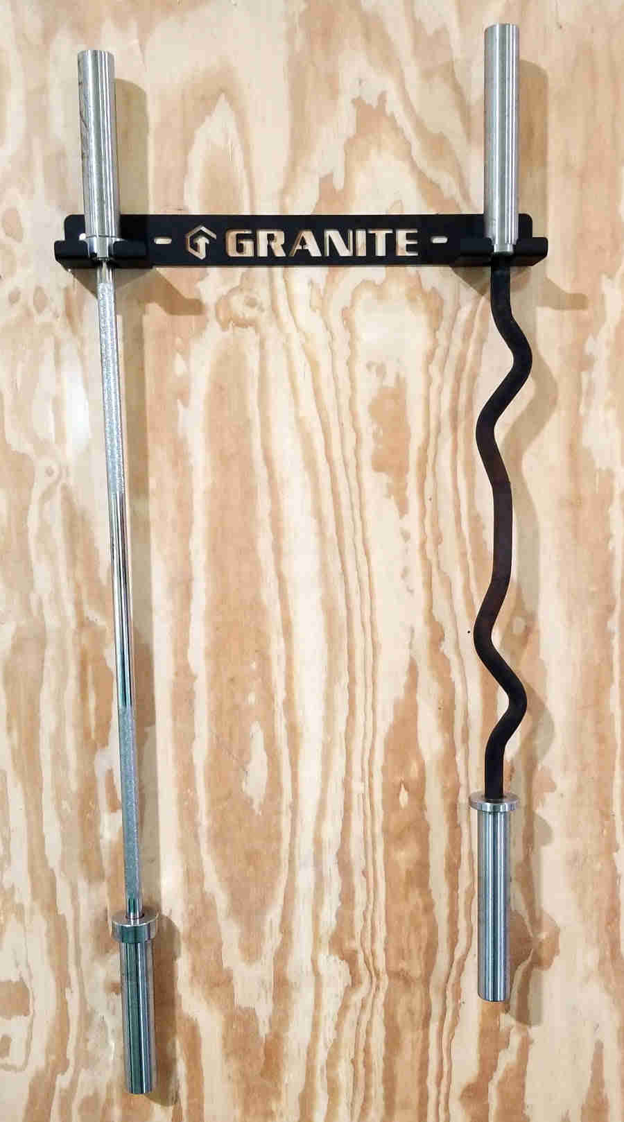 Granite Fitness V2 Wall Mount 2 Bar Storage Rack - USA Made