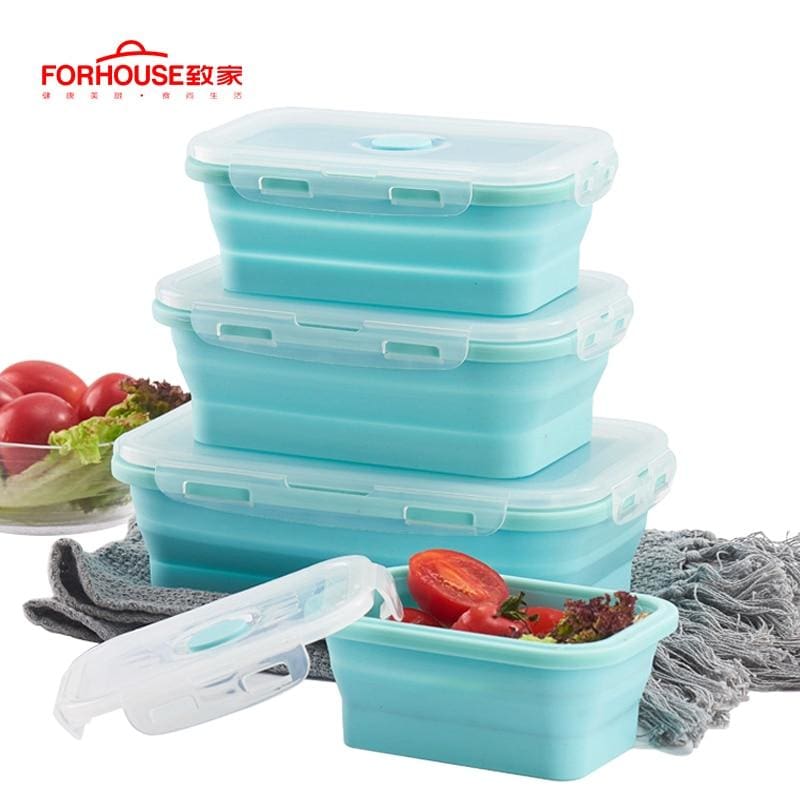 Premium Silicone Lunch Box - Foldable, Leakproof, and Microwavable
