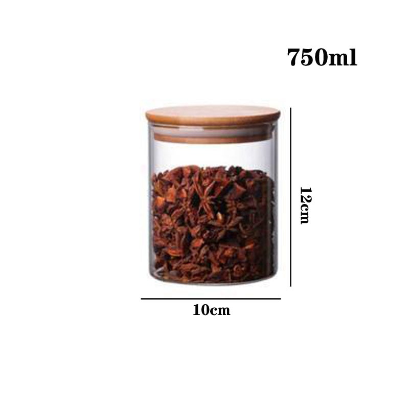 Eco-Friendly Bamboo Lid Glass Food Storage Container