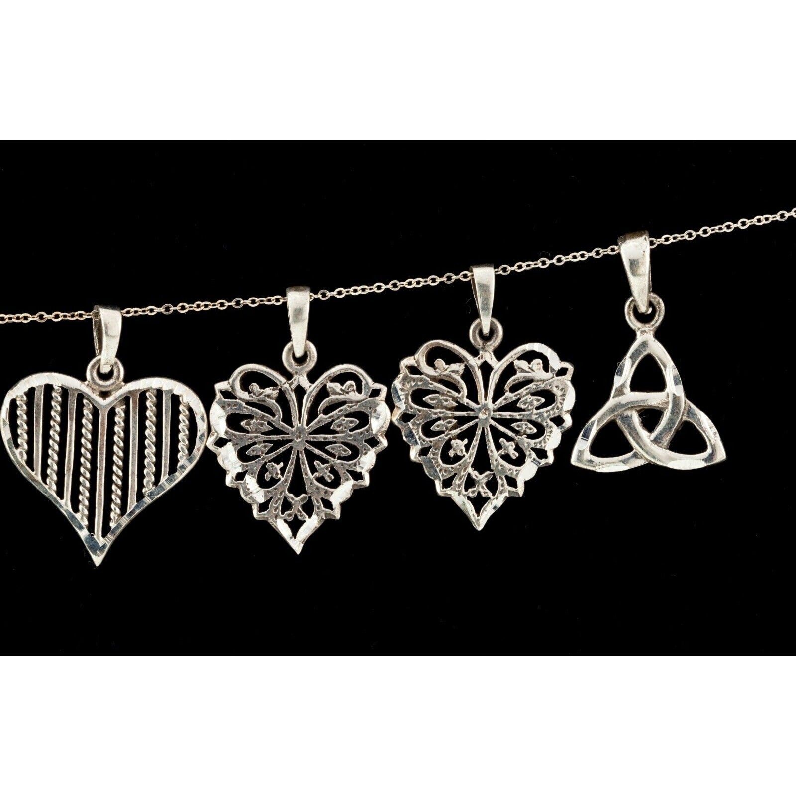 Exquisite Sterling Silver Celtic, Heart, Cross & Snowflake Pendant Collection
