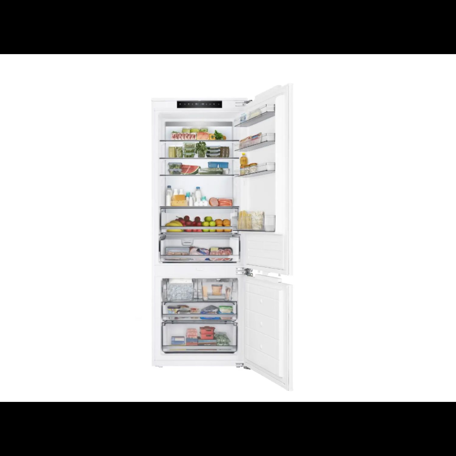 Forte 24" Built-In Bottom Freezer Refrigerator with Ice Maker