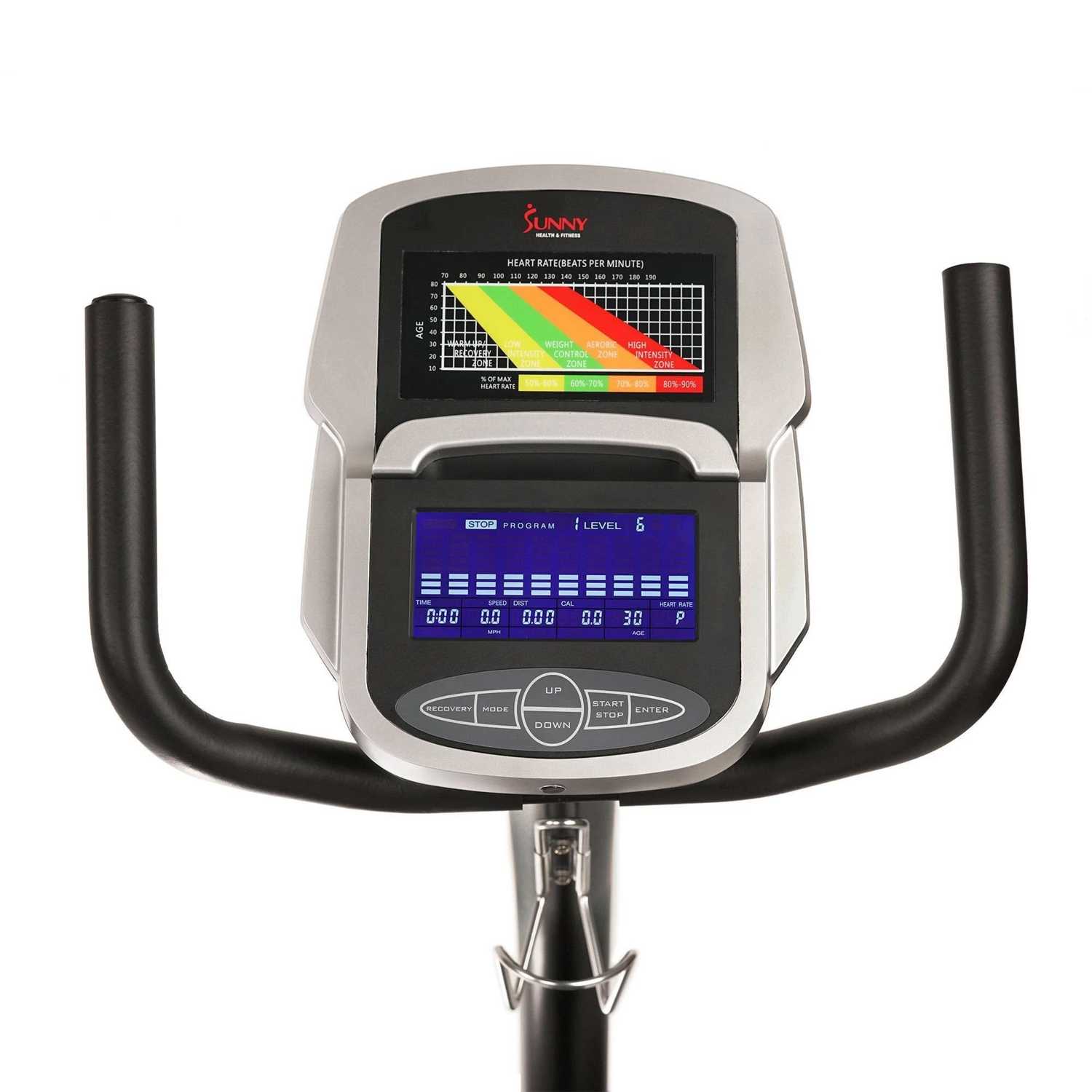Sunny Health Fitness Programmable Recumbent Bike