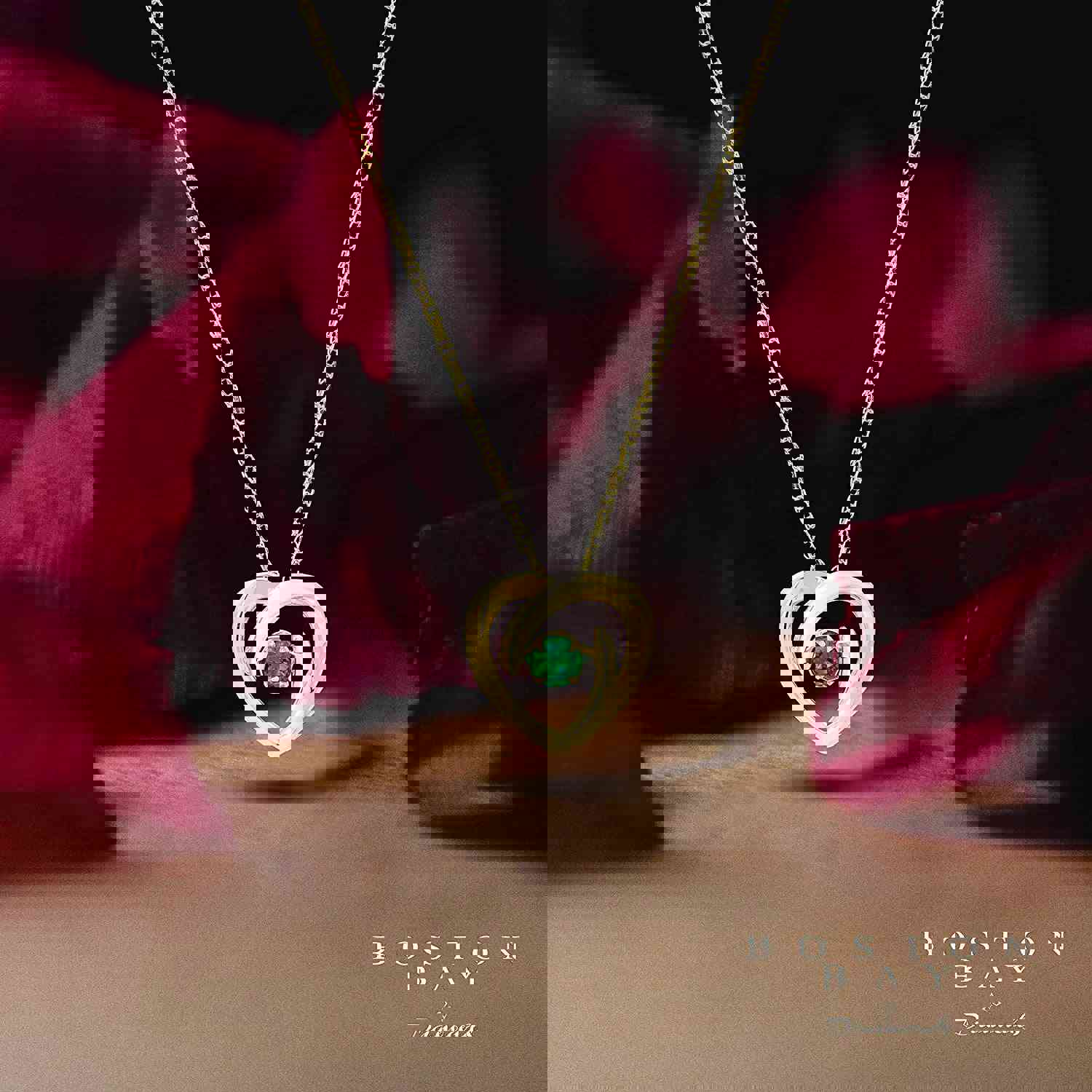 Glimmering Emerald Dance Pendant in Sterling Silver