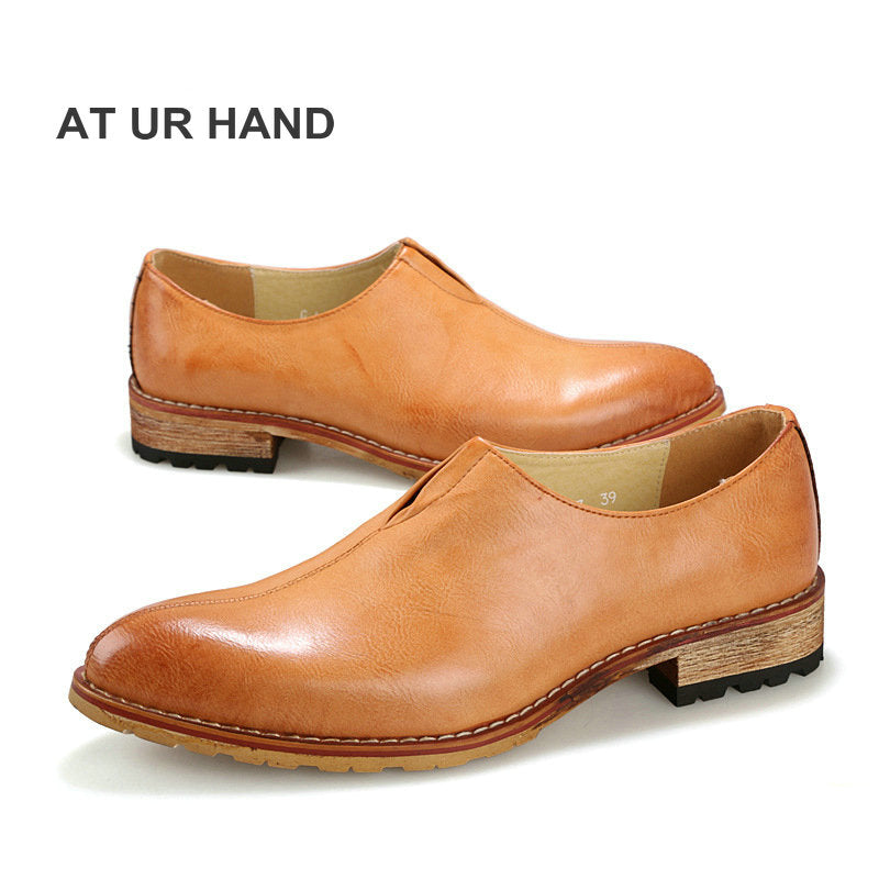 AT UR HAND Men's Brogue Oxfords, Breathable & Waterproof PU Leather Shoes