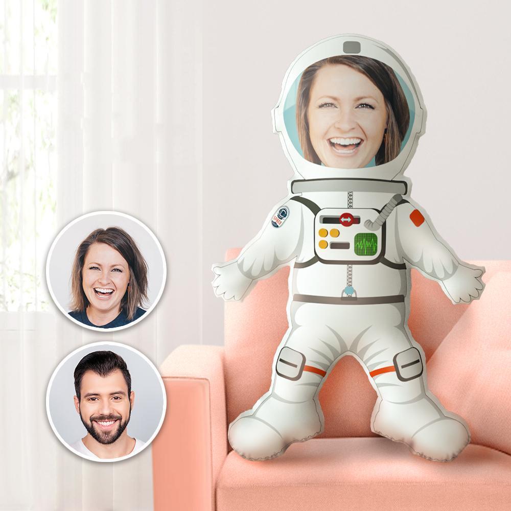 Personalized Astronaut Photo Pillow, Unique Throw Pillow for Space Enthusiasts