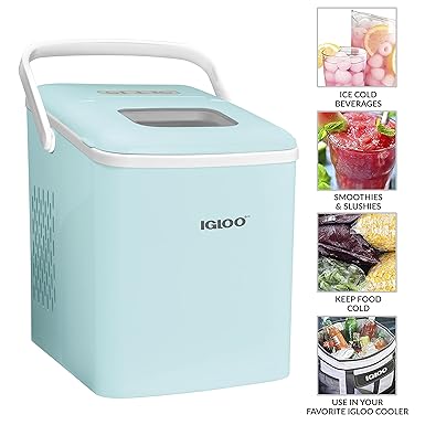 Portable Electric Ice Maker Machine with Aqua Handle