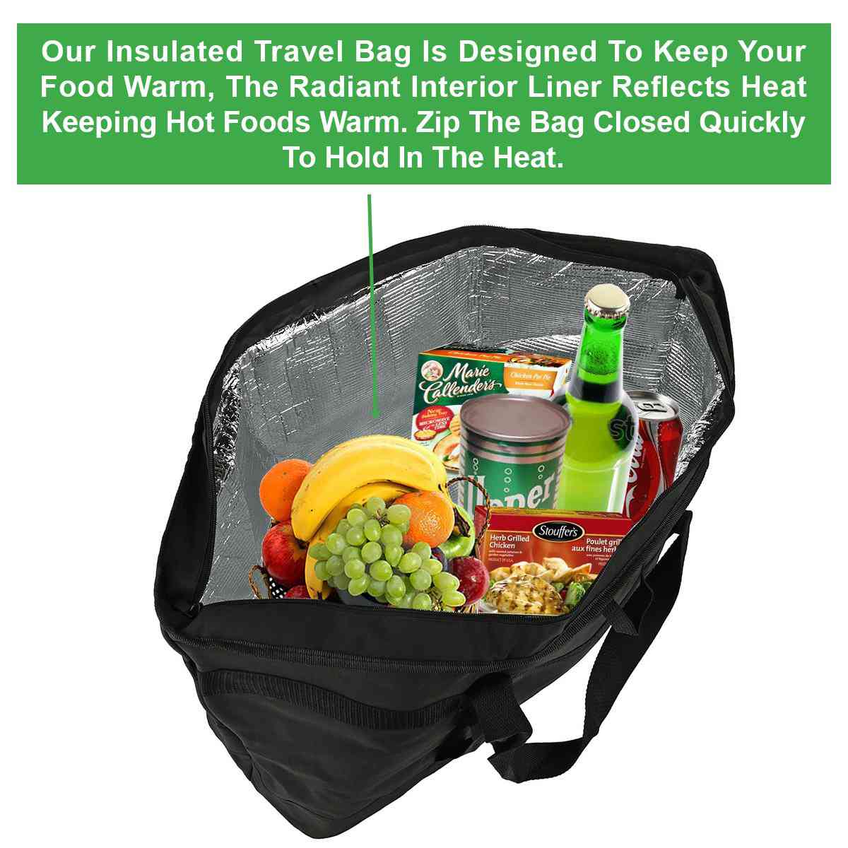 Lebogner Insulated Grocery Bag - X-Large 10 Gallon, Premium Quality for Travel and Picnics