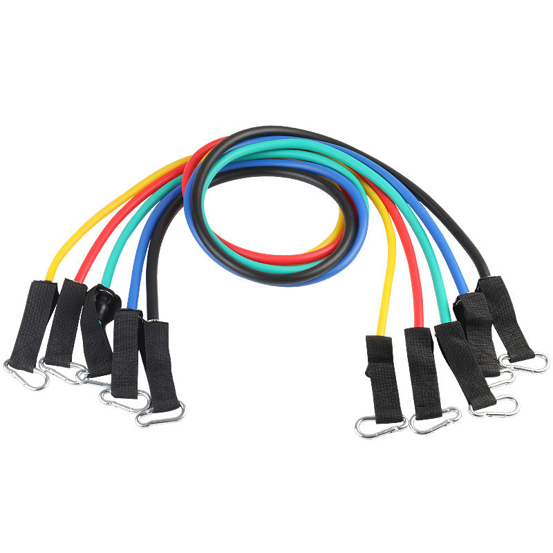 Complete 11-Piece TPE Resistance Band Set for Enhanced Fitness