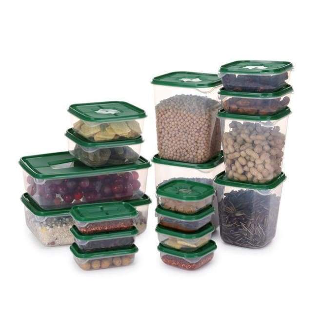 Eco-Friendly Modern Lattice Plastic Food Storage Boxes Set