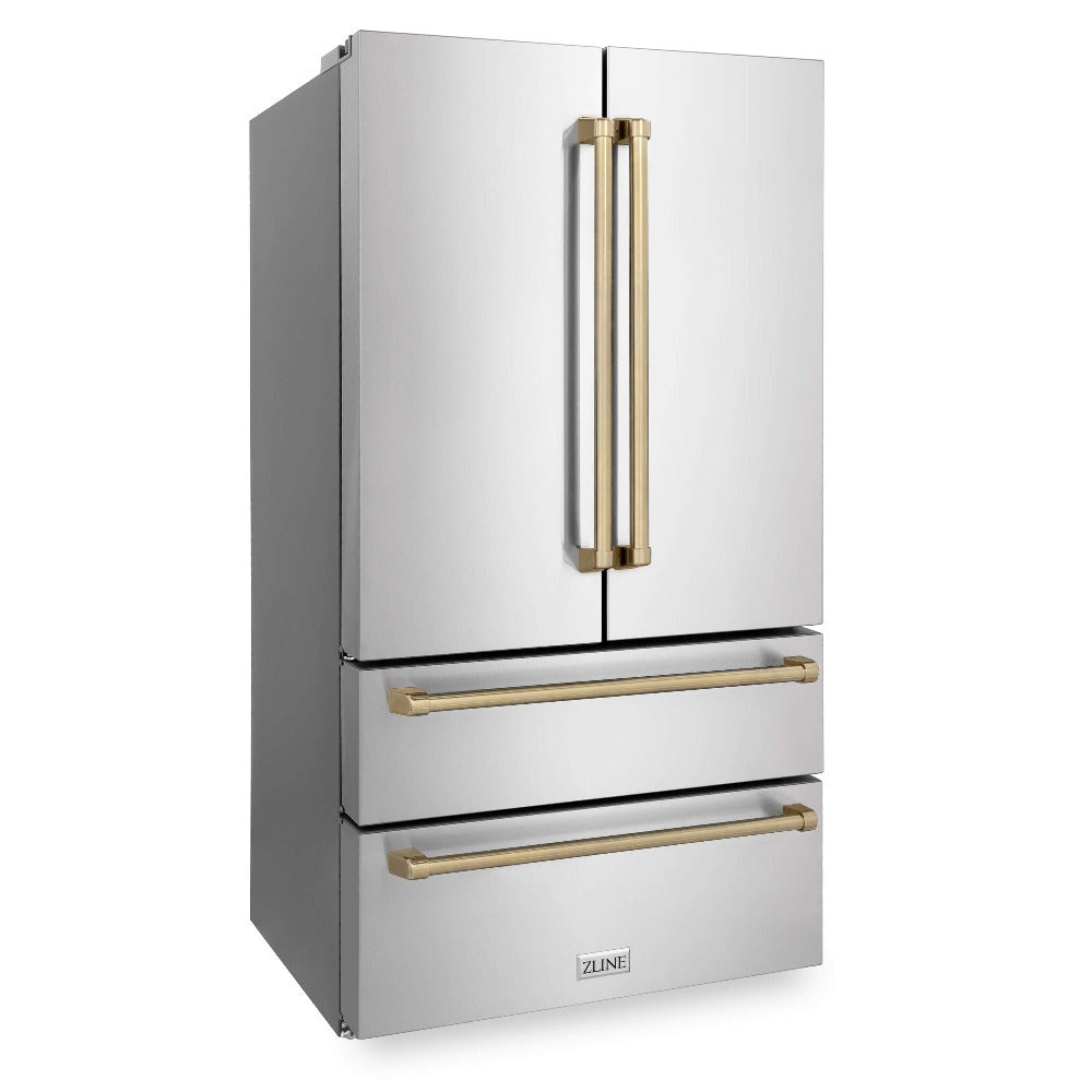 ZLINE 36" 22.5 cu. ft. French Door Refrigerator with Ice Maker, Luxury Stainless Steel