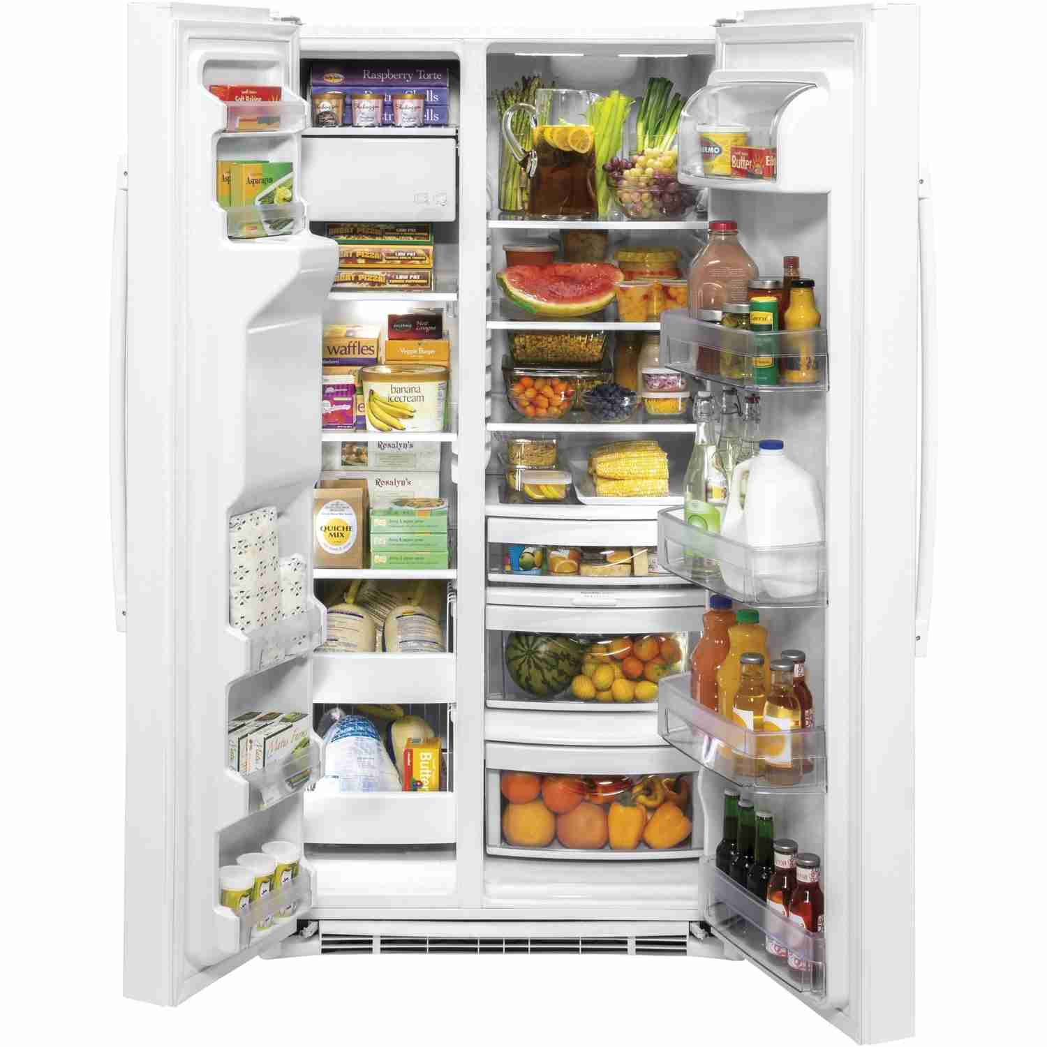 GE 36-inch Side-by-Side Refrigerator with Water/Ice Dispenser, 25.1 cu.ft.