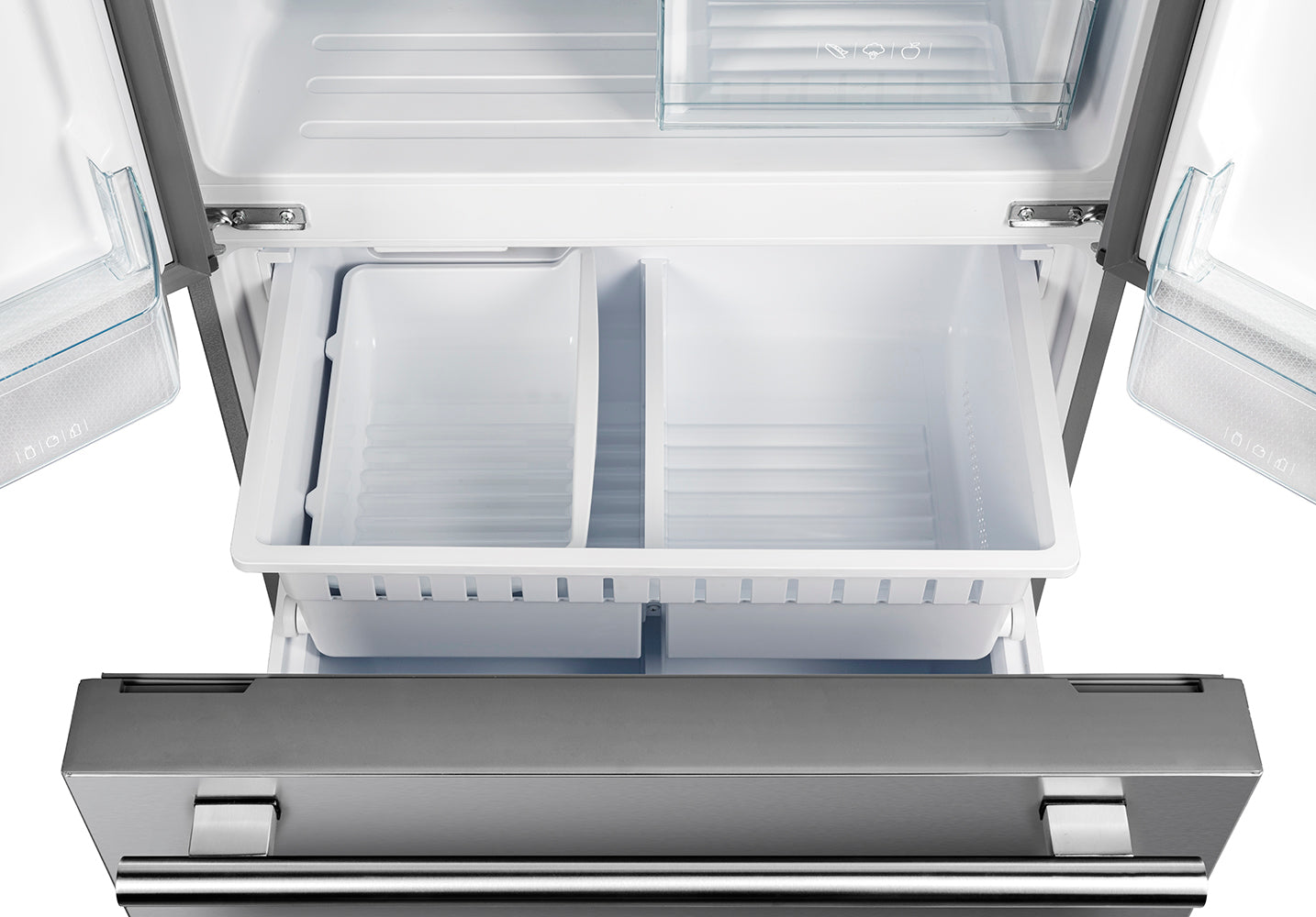 Forno 35 Inch French Door Refrigerator with Ice Maker, Stainless Steel - FFFFD1974-35SG