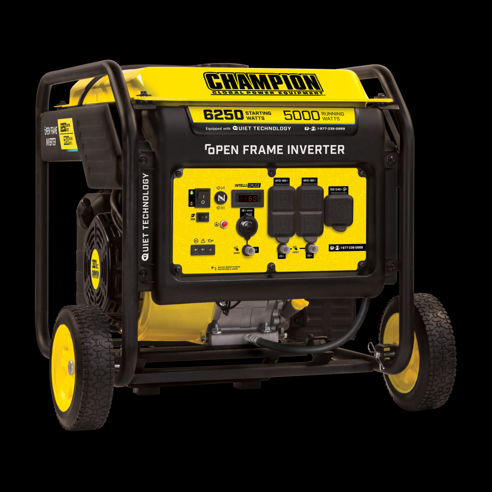 Champion Power Equipment 6250-Watt Open Frame Inverter Generator with Quiet Technology