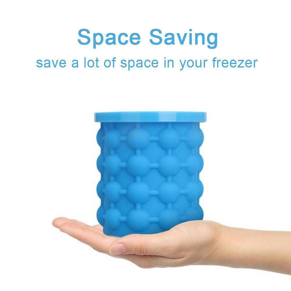 Space-Saving Double Chamber Ice Cube Maker