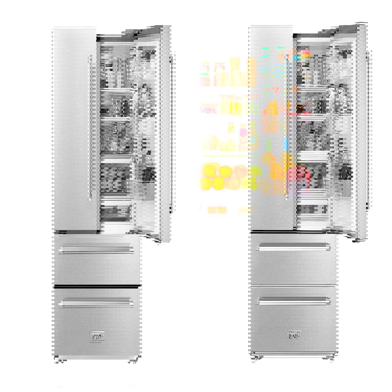 ZLINE 36-Inch Counter-Depth French Door Refrigerator with Ice Maker