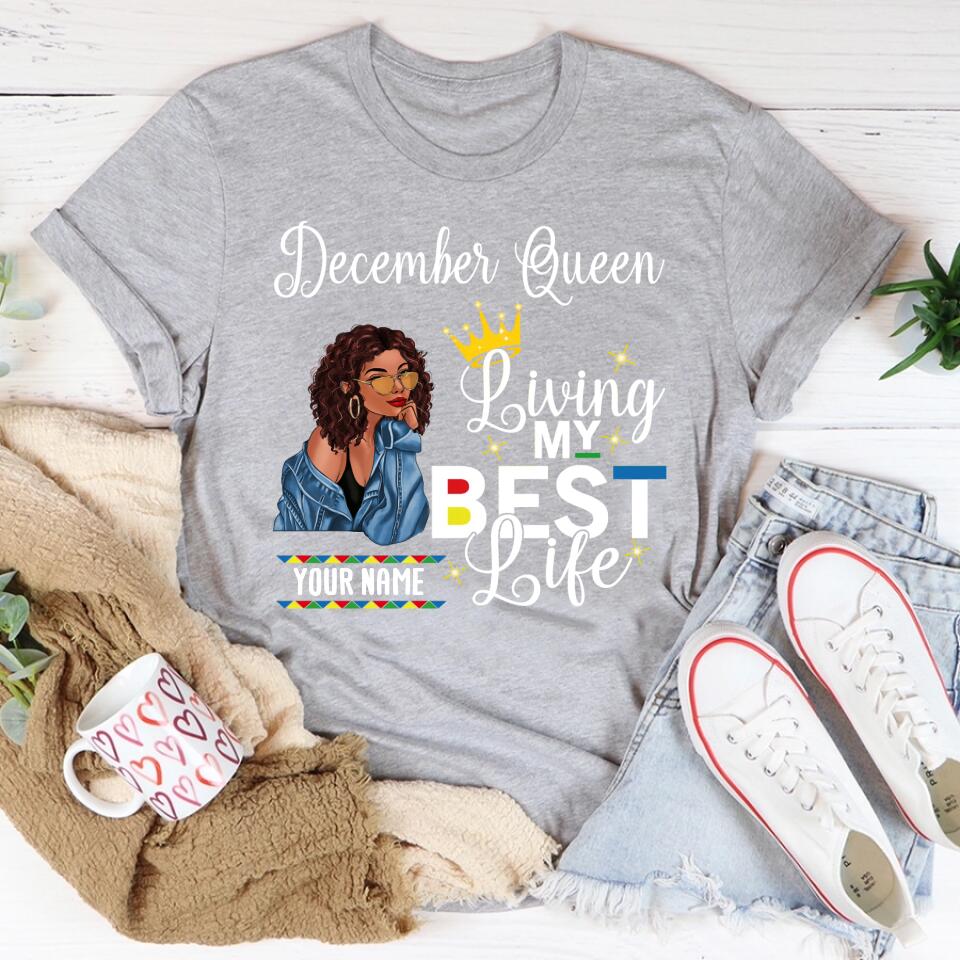 Elegant December Birthday Shirt for Women, Celebrate Queens Born in December