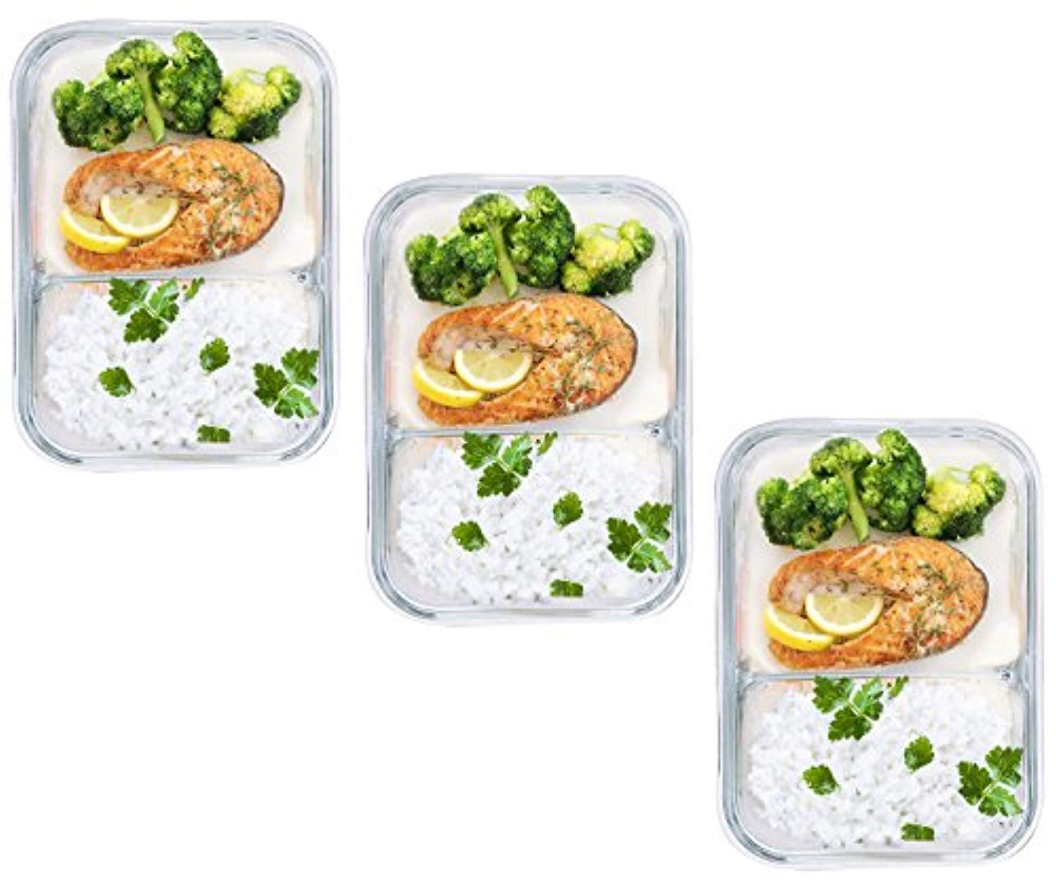 Premium 3-Piece Glass Meal Prep Set with Insulated Lunch Bag