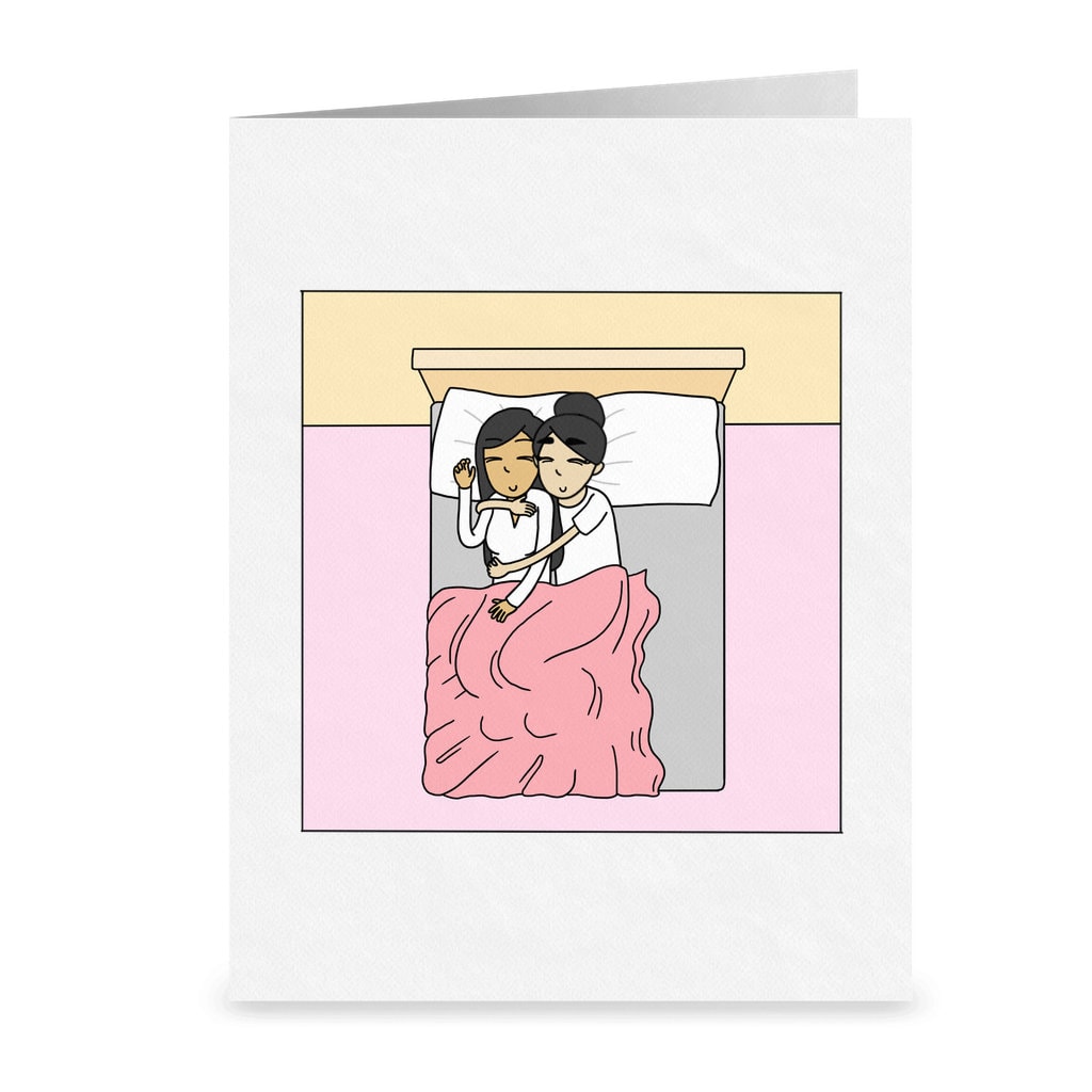 Romantic Lesbian Greeting Card for Special Occasions