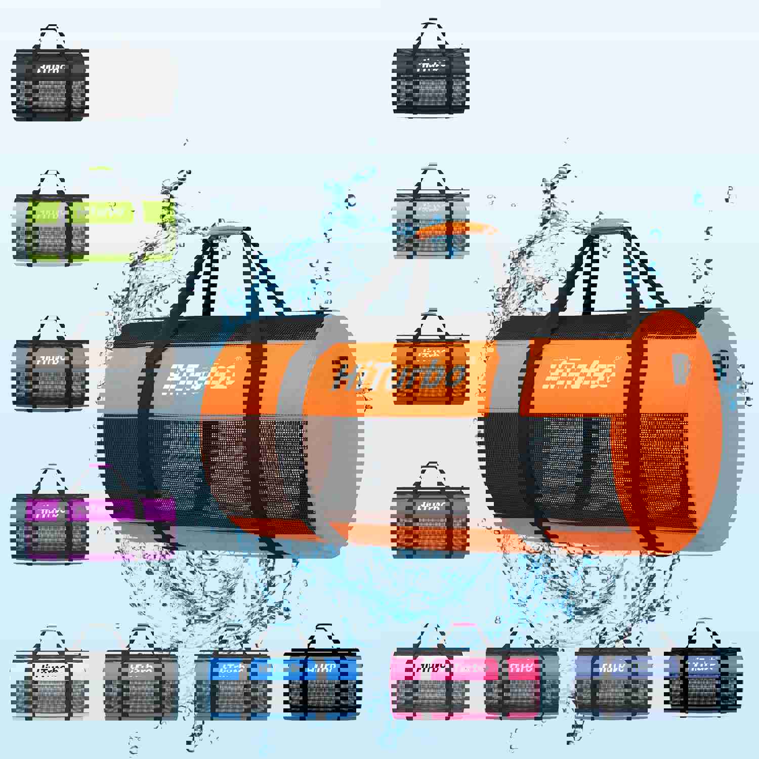 HiTurbo® 60L Waterproof Mesh Duffel Bag for Outdoor Adventures