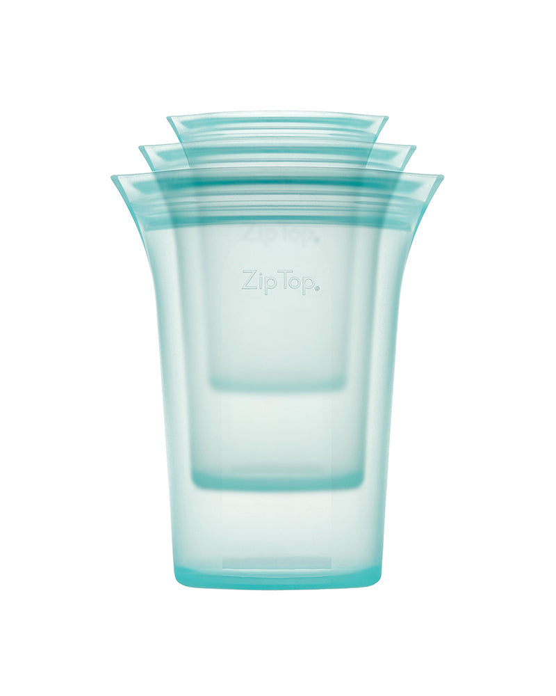 Eco-Friendly Reusable Zippered Food Storage Cups