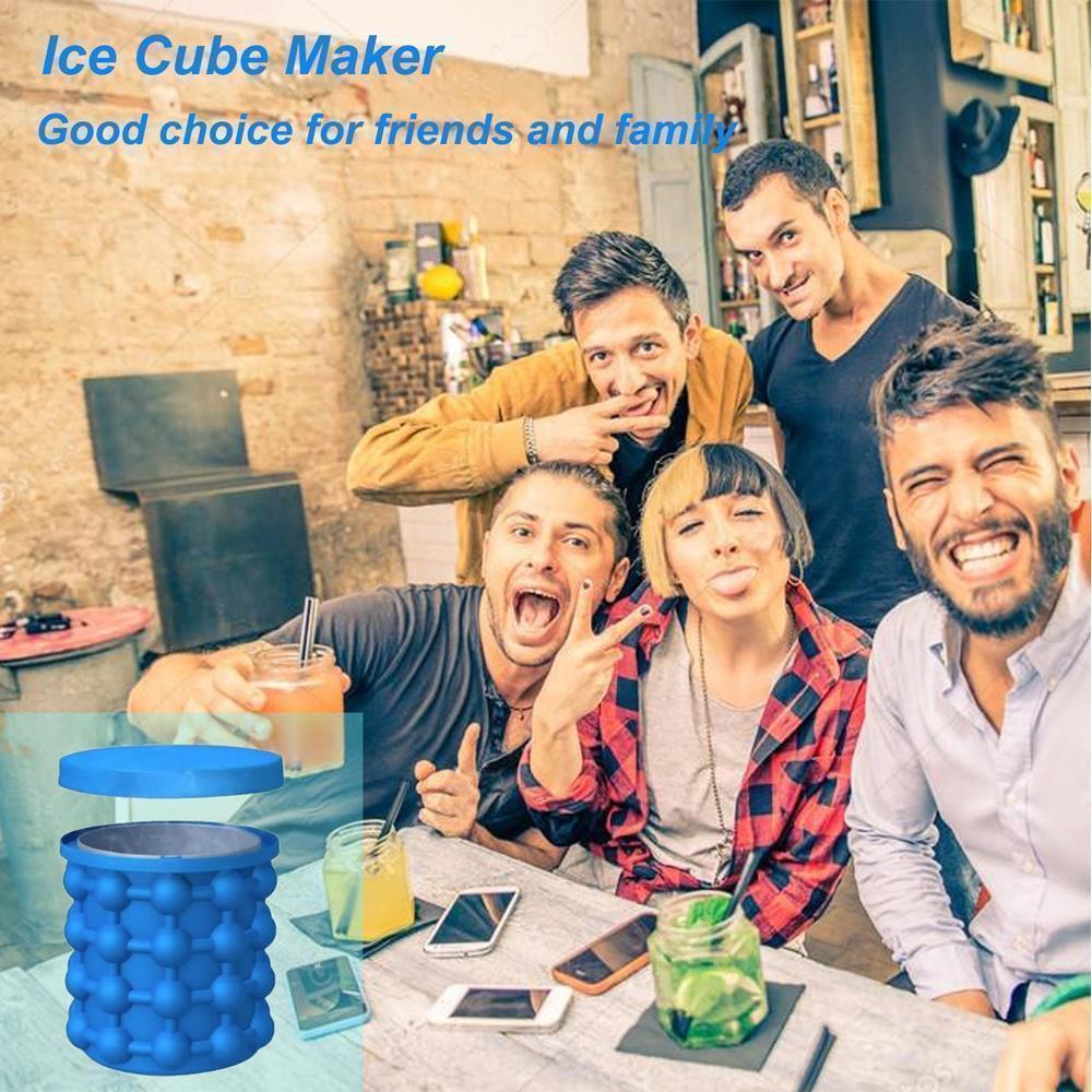 Space-Saving Double Chamber Ice Cube Maker