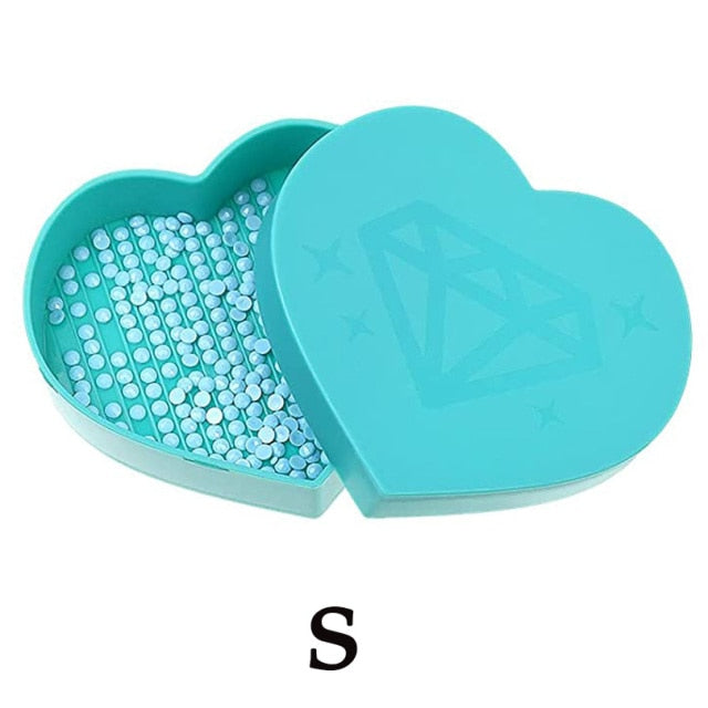 Premium Heart-Shaped Diamond Painting Tray Box with Large Capacity