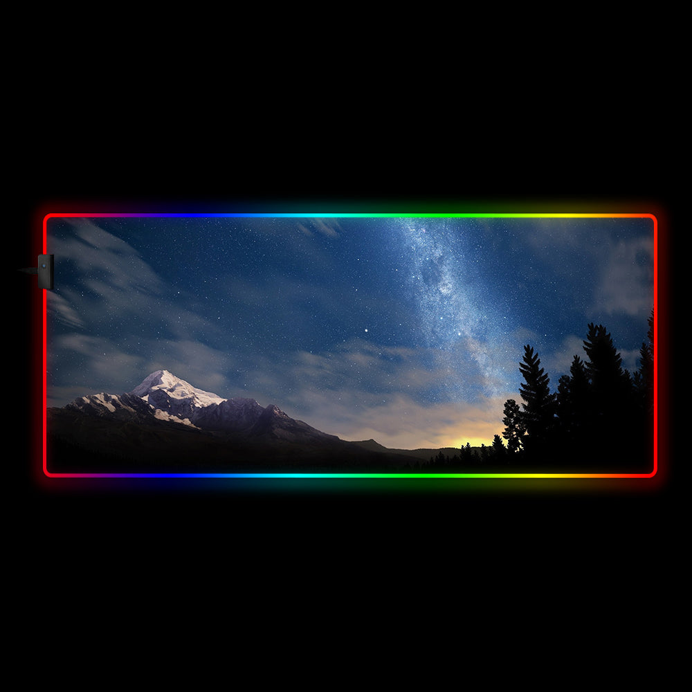 Starry Sky RGB Gaming Mouse Pad - M-XXL Size, Premium Cloth Surface