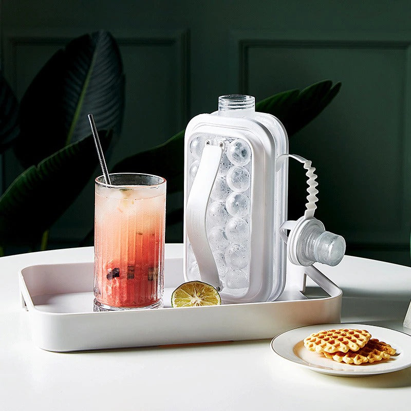 Portable Silicone Ice Cube Maker Bottle with Lid