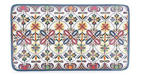 Bico Havana 14" Rectangular Ceramic Serving Platters Set, 2-Piece