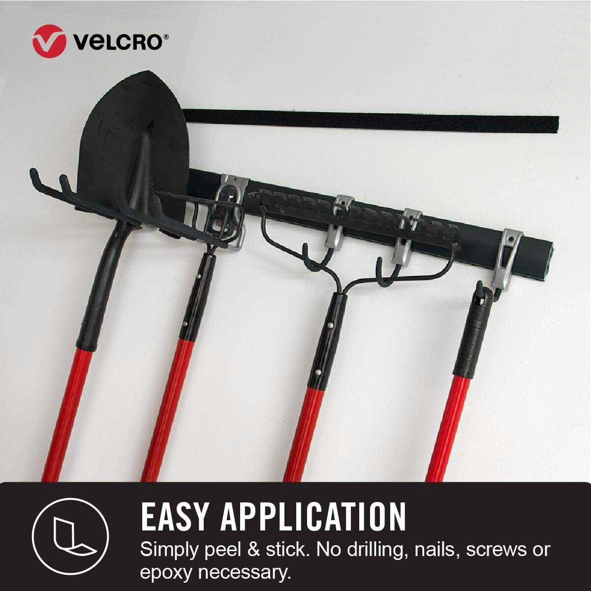 Heavy-Duty VELCRO Brand Fasteners | 4x2 Inch, 2 Sets, Black