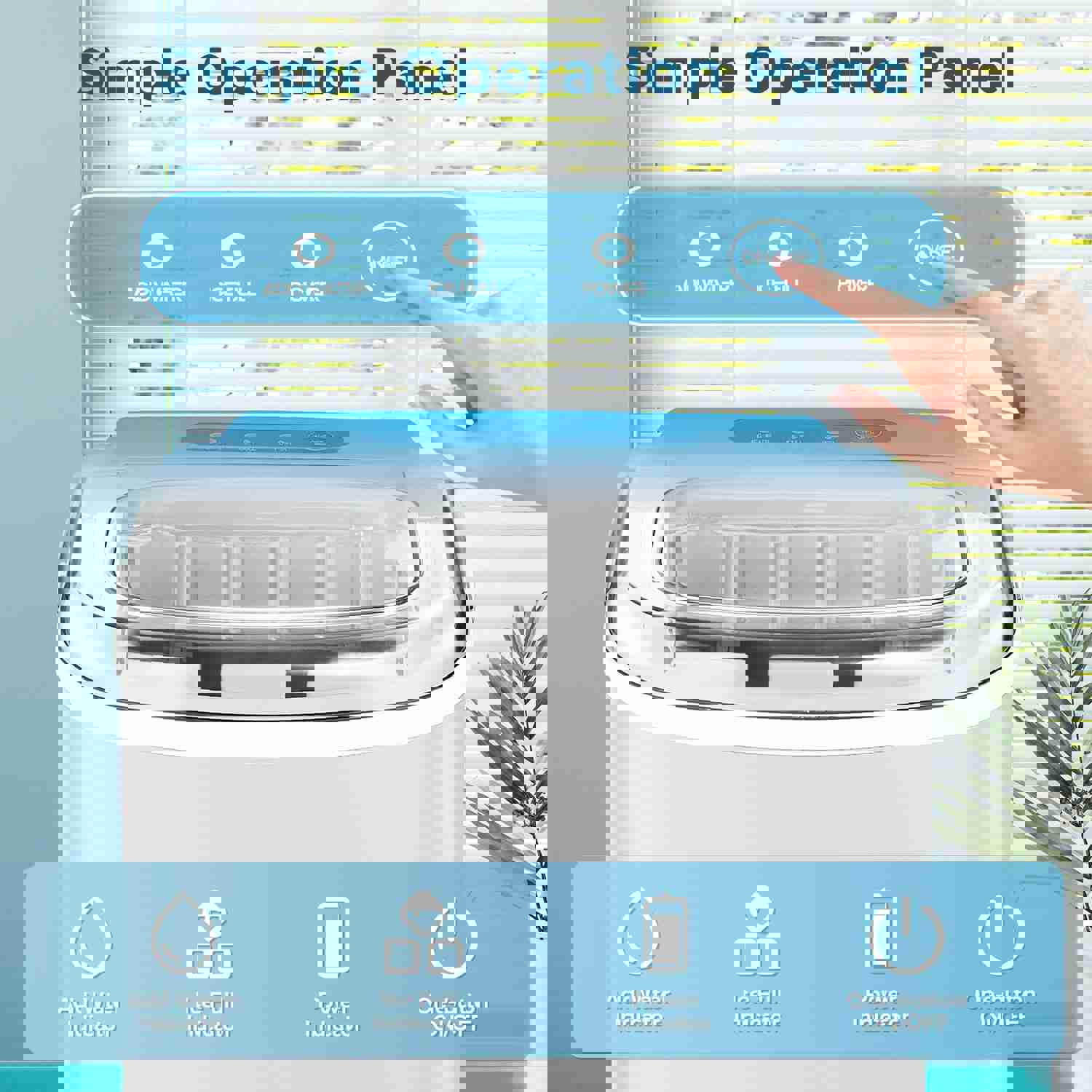 Auseo Compact Ice Maker, 9 Cubes in 8 Mins, 26 lbs Daily, Self-Cleaning