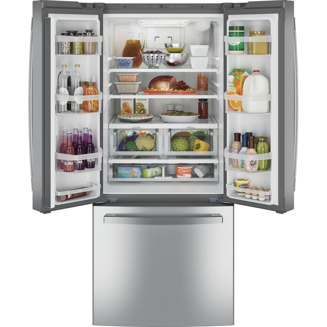 GE 30-inch French 3-Door Refrigerator with Interior Ice Maker