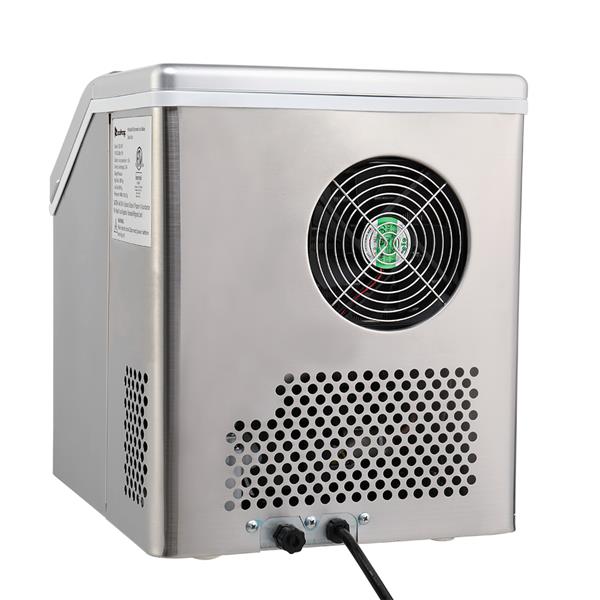 ZOKOP HZB-18F Stainless Steel Ice Maker, 115V 120W for Home and Office