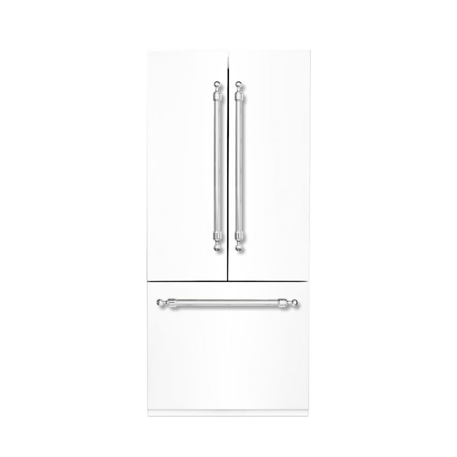 Hallman 36" Built-In French Door Refrigerator with Auto Ice Maker, Interior Water Dispenser