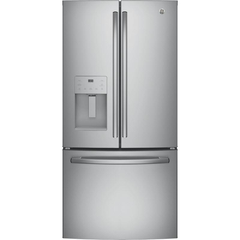 GE 33-inch French Door Refrigerator with Ice & Water Dispenser