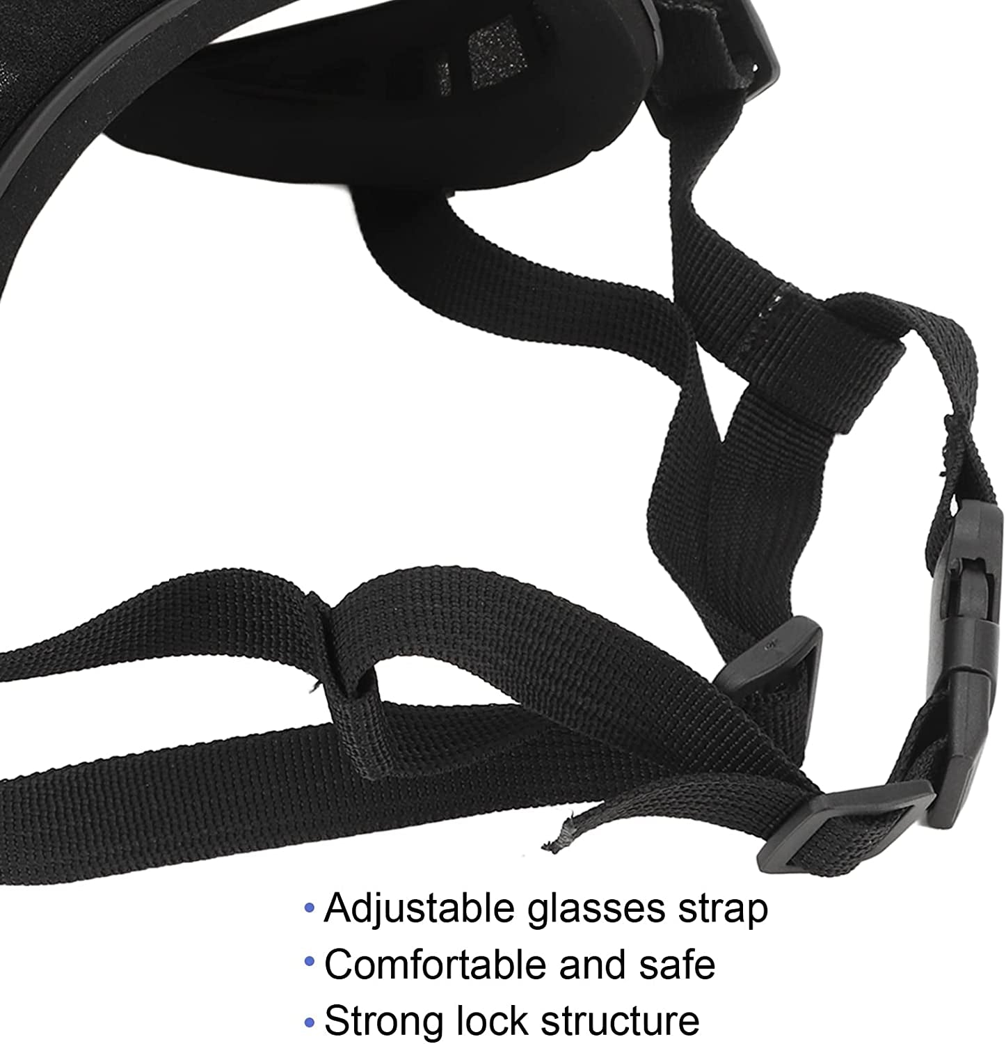Premium UV-Blocking Dog Sunglasses with Adjustable Strap for Outdoor Protection