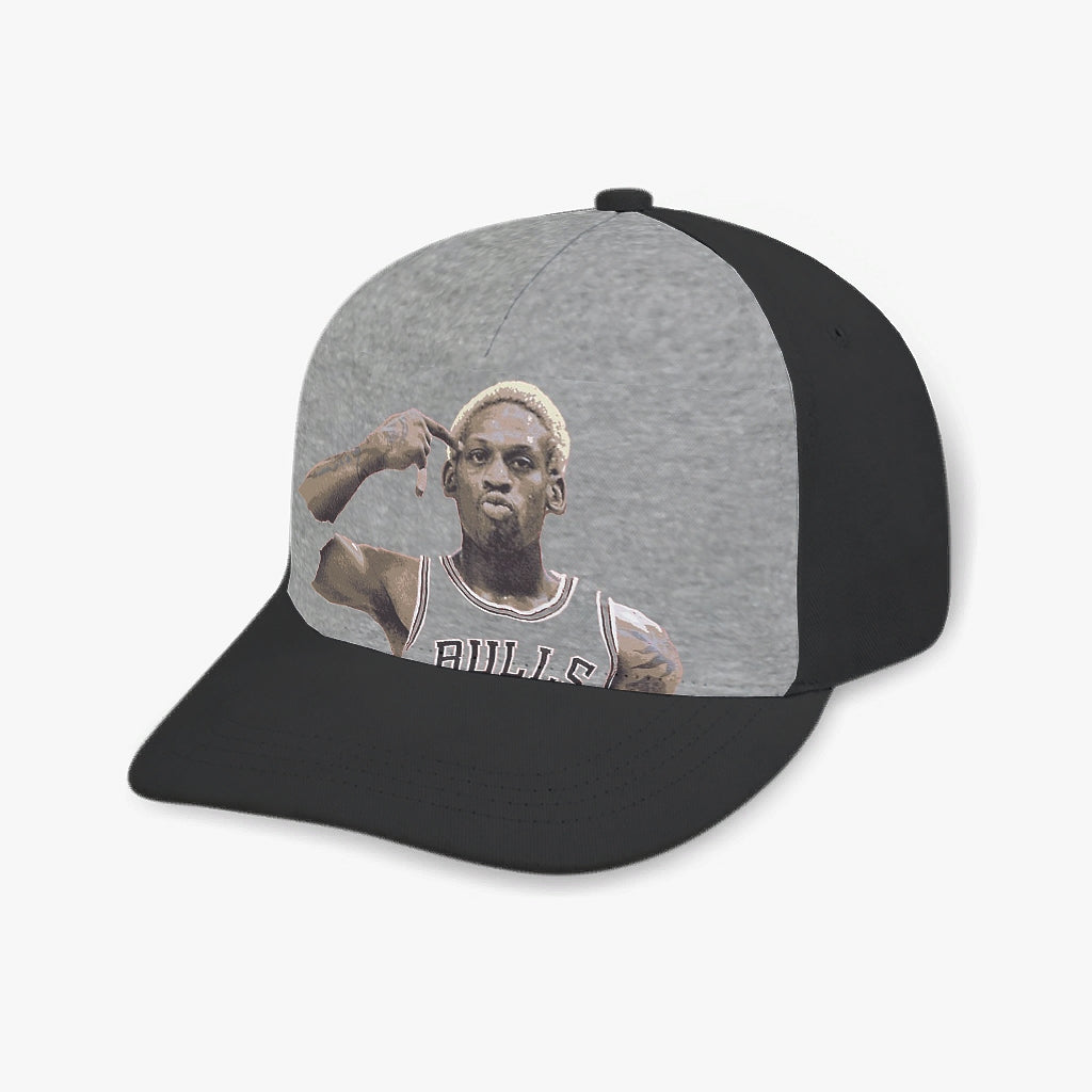 Dennis Rodman Style Baseball Cap with Heat Transfer Print