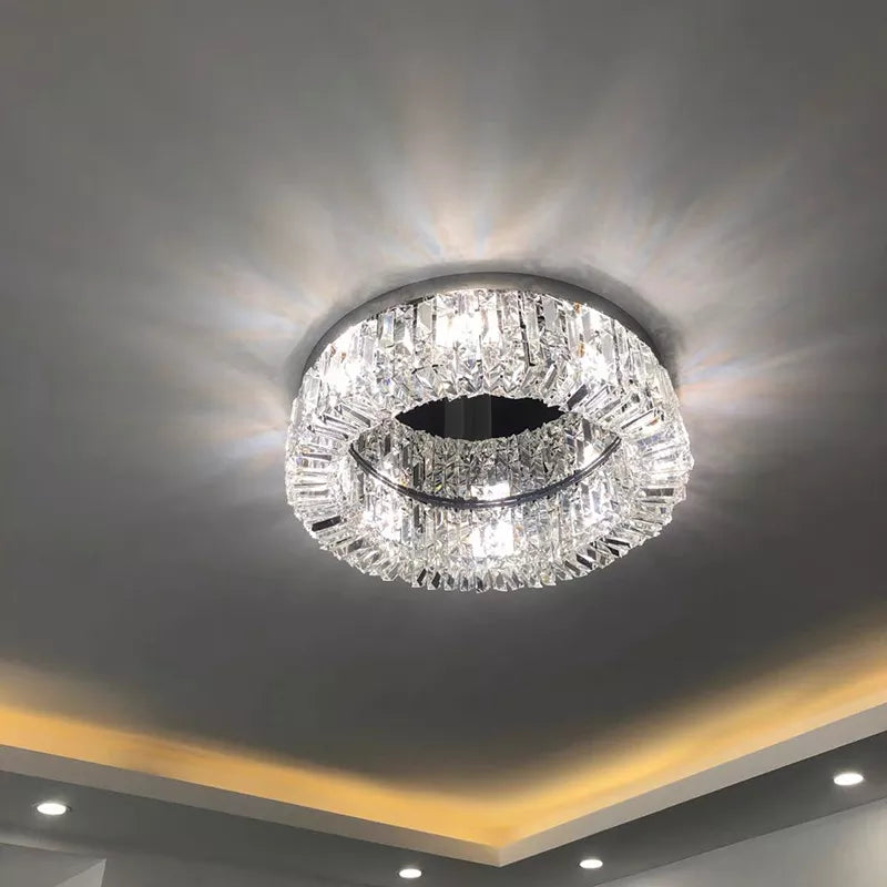 Stylish K9 Crystal LED Ceiling Light for Modern Living Spaces