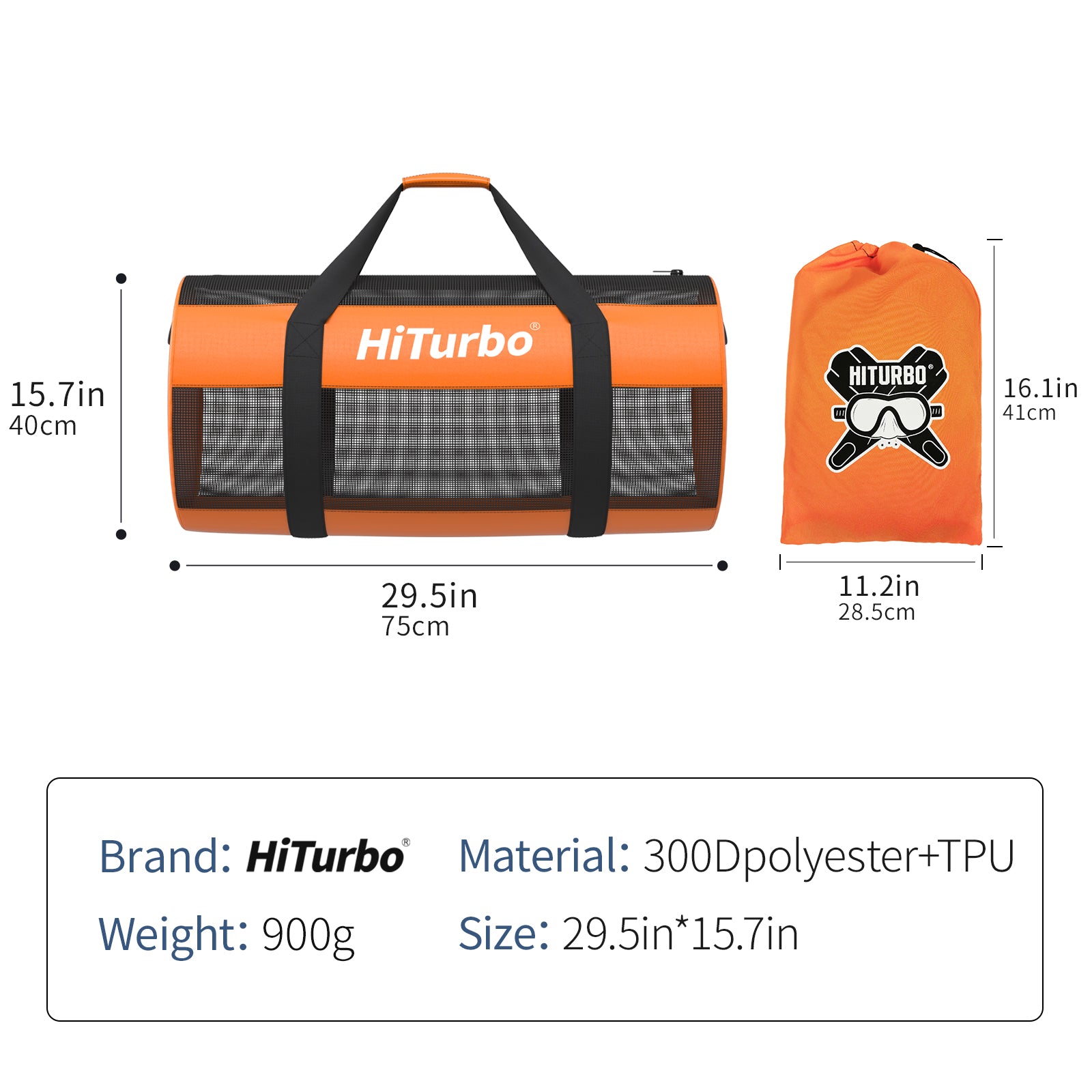 HiTurbo® 60L Waterproof Mesh Duffel Bag for Outdoor Adventures